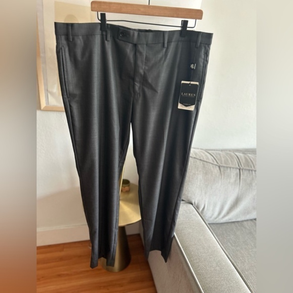 Lauren Ralph Lauren Gray  Classic Fit Pants 40X30 Preppy Office Corporate